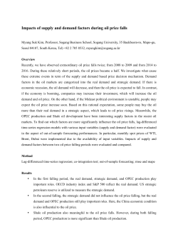Impacts of supply and demand factors during oil price falls