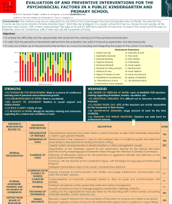 Evaluación y acciones preventivas de los factores psicosociales en