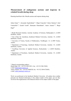Measurement of endogenous acetone and isoprene in exhaled