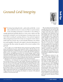 Ground Grid Integrity - InterNational Electrical Testing Association