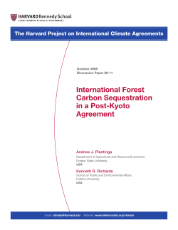 International Forest Carbon Sequestration in a Post