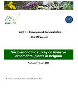 Socio-economic survey on invasive ornamental plants in