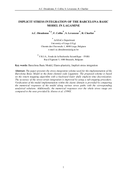 implicit stress integration of the barcelona basic model