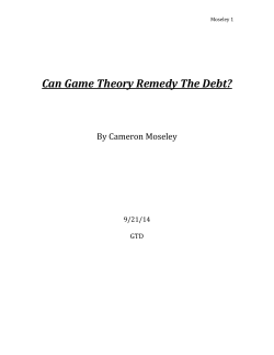 CEM Paper 1 Can Game Theory Remedy the Debt