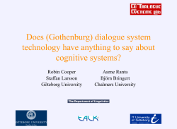 dialogue system technology have anything to say about cognitive