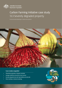 Carbon Farming Initiative case study 13.3 Severely degraded property
