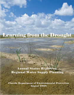 Learning from the Drought - Florida Department of Environmental