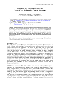 Mass Flow and Energy Efficiency in a Large Water Reclamation
