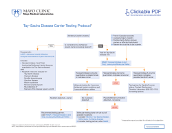 Tay&ndash;Sachs Disease Carrier Testing Protocol