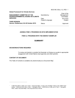 Energy Exemplar - Global Framework for Climate Services