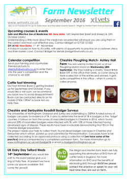 Farm newsletter September 2016