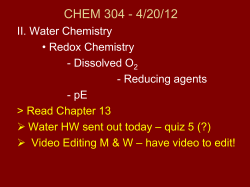 Lecture #26 - chem.uwec.edu