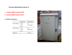 Technical Specification (Annex 3) Outdoor MBO1 cabinet (BTS