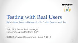 Testing with Real Users