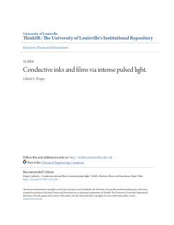 Conductive inks and films via intense pulsed light.