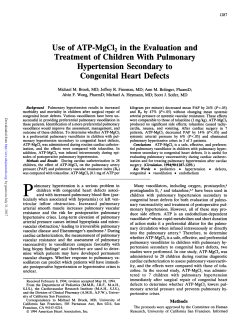 Use of ATP-MgCl2 in the Evaluation and Treatment of