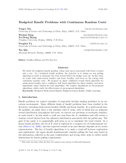 Budgeted Bandit Problems with Continuous Random Costs
