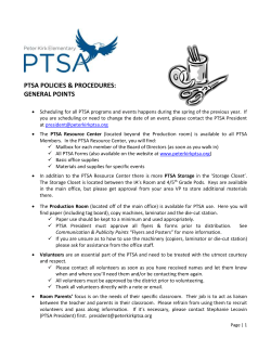 Committee Chair Packet - Peter Kirk Elementary PTSA