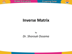 inverse of a 3x3 matrix - O6U E