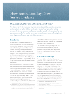 How Australians Pay: New Survey Evidence
