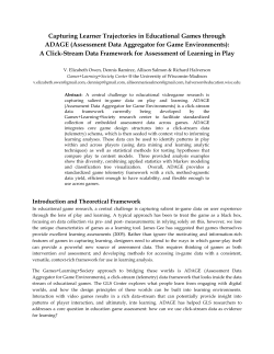 Capturing Learner Trajectories in Educational Games through