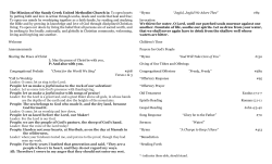 Bulletin 11/23/14 - Sandy Creek United Methodist Church