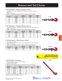 Crosby L-180 Winchline Tail Chain Specs