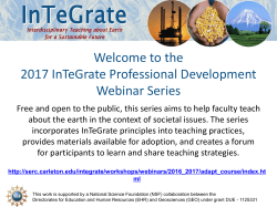 ITG webinar Adapting InTeGrate modules for Biology