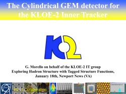 The Cylindrical GEM detector for the KLOE