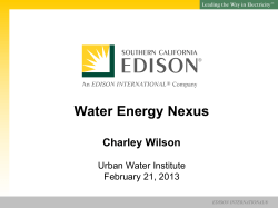 Charlie Wilson &ndash; Water Energy Nexus