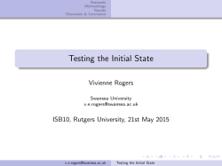 Testing the Initial State