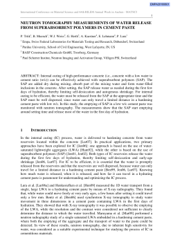 neutron tomography measurements of water release from
