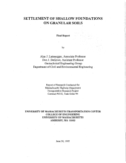 settlement of shallow foundations on granular soils