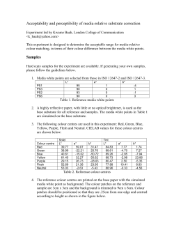 Experiment to determine the effect of changing media white point on