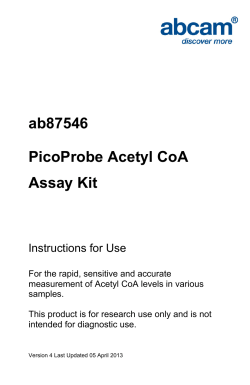 ab87546 PicoProbe Acetyl CoA Assay Kit