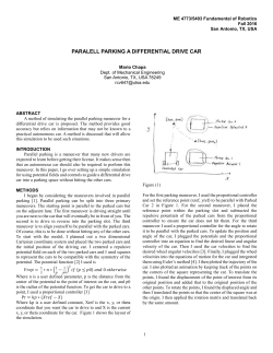 Parallel Parking of a differential drive car, Mario Chapa