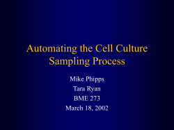 Automating the Cell Culture Sampling Process