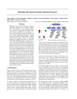 Planning with Abstract Markov Decision Processes