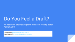 Do You Feel a Draft?