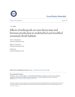 Effects of arthropods on root:shoot ratio and biomass production in