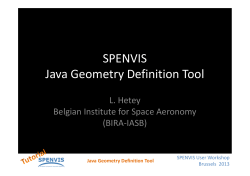 SPENVIS Java Geometry Definition Tool