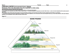 Chapter 6 NOTES: Biomes STUDENT COPY