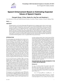 Speech Enhancement Based on Estimating Expected Values of
