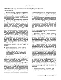 Muted Group Theory` and Communication