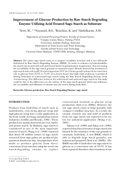 Improvement of Glucose Production by Raw Starch Degrading