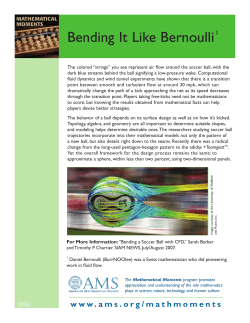 Bending It Like Bernoulli1