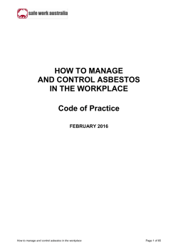 How to manage and control asbestos in the workplace as a