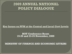 GBS Annual Review 2009 - Key Issues on PFM