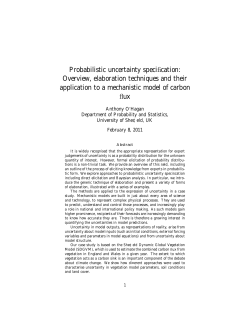 Probabilistic uncertainty specification: Overview