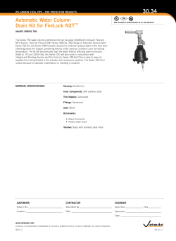 Automatic Water Column Drain Kit for FireLock NXT&trade; 30.34
